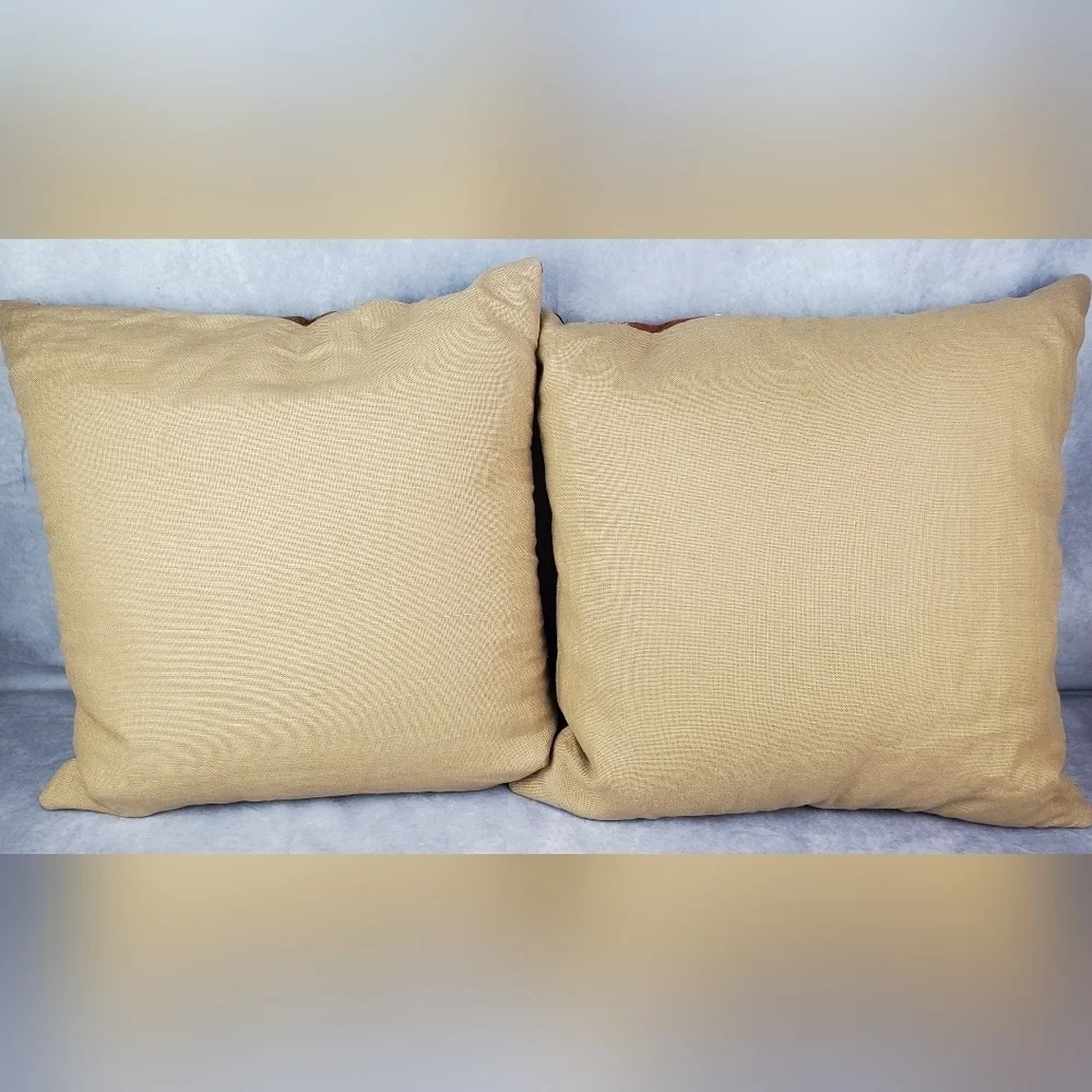 Crate &‎ Barrel Marriba Decorative Pillow 20” square Cotton Linen Silk